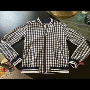 NWT Lightweight poplin checked jacket SZ M
